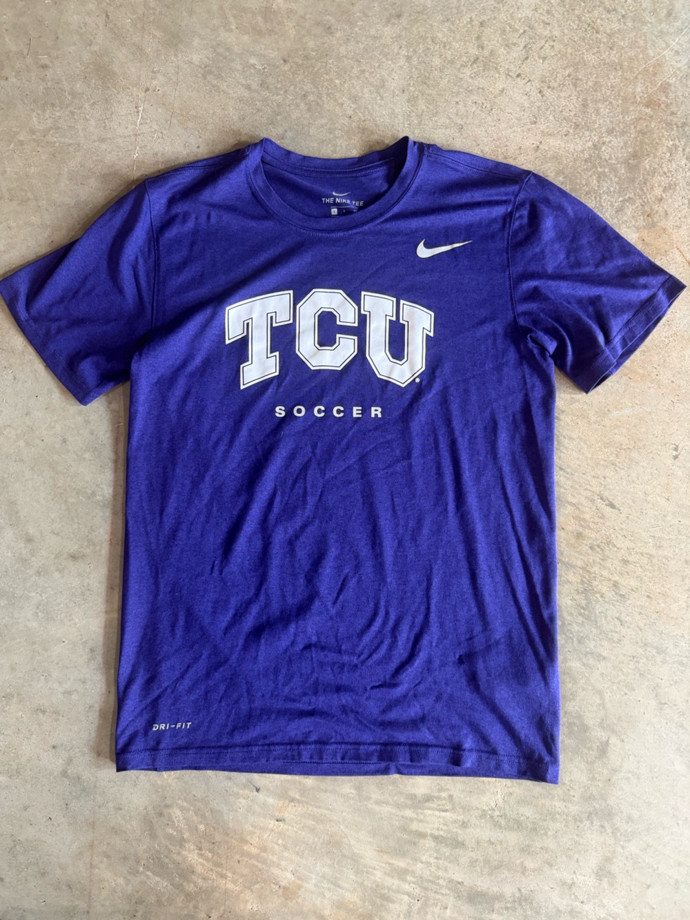 Nike TCU Soccer Shirt in Purple with White Logo